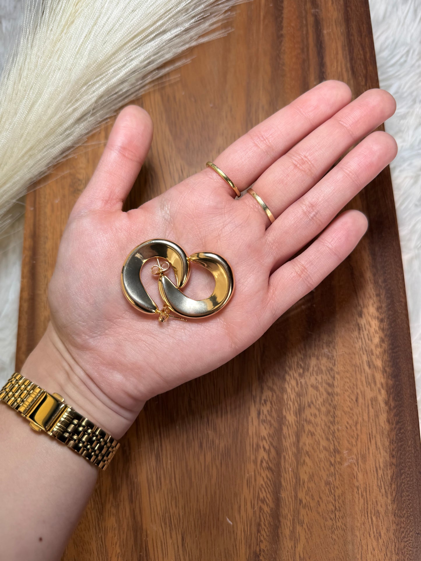 Gold Statement Hoops