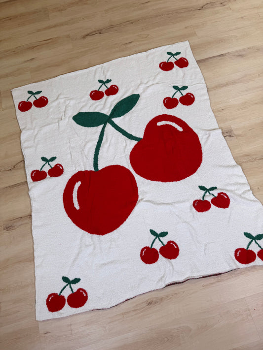 Cherry Throw Blankets