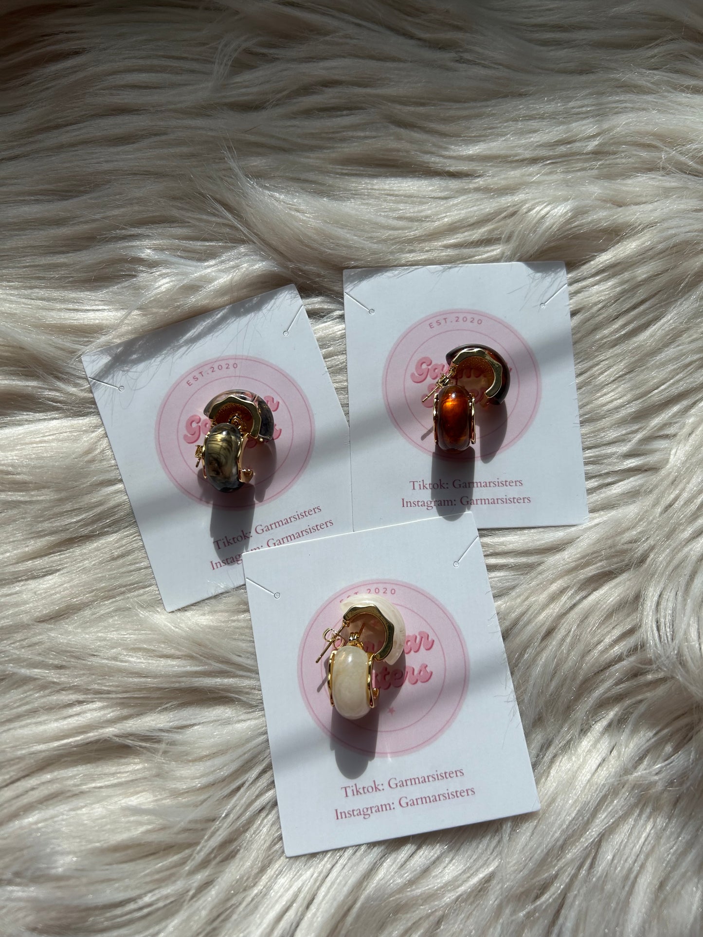 Marble Cuff Hoops (Small)