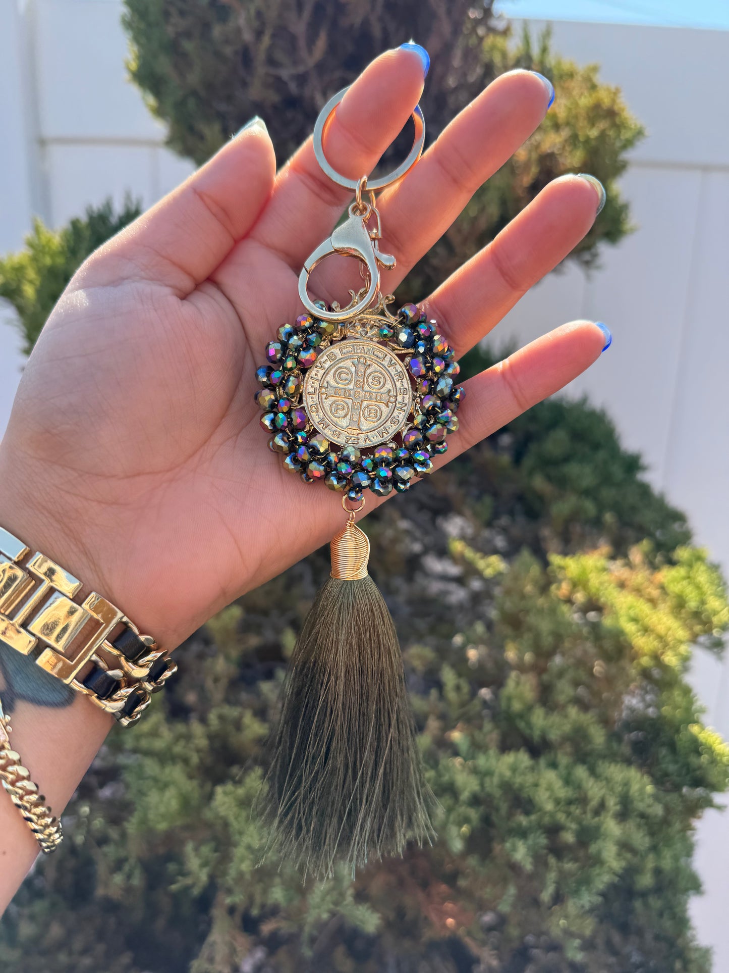 Saint Benedict Religious Keychain