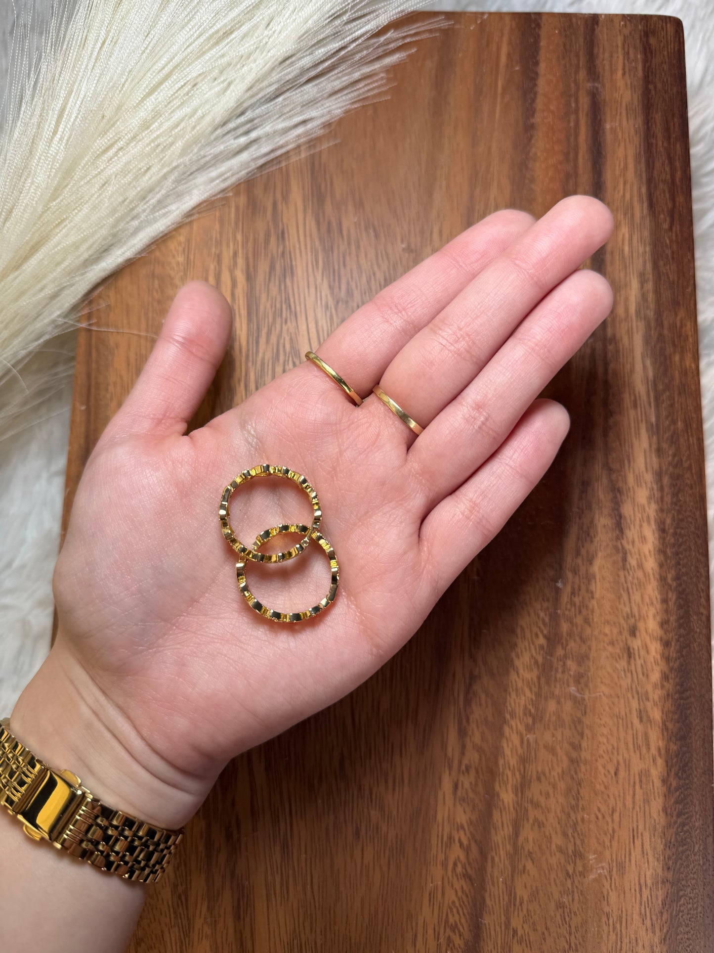 Gold Heart Hoops