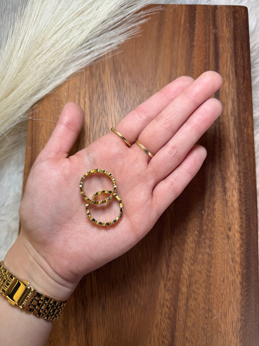 Gold Heart Hoops