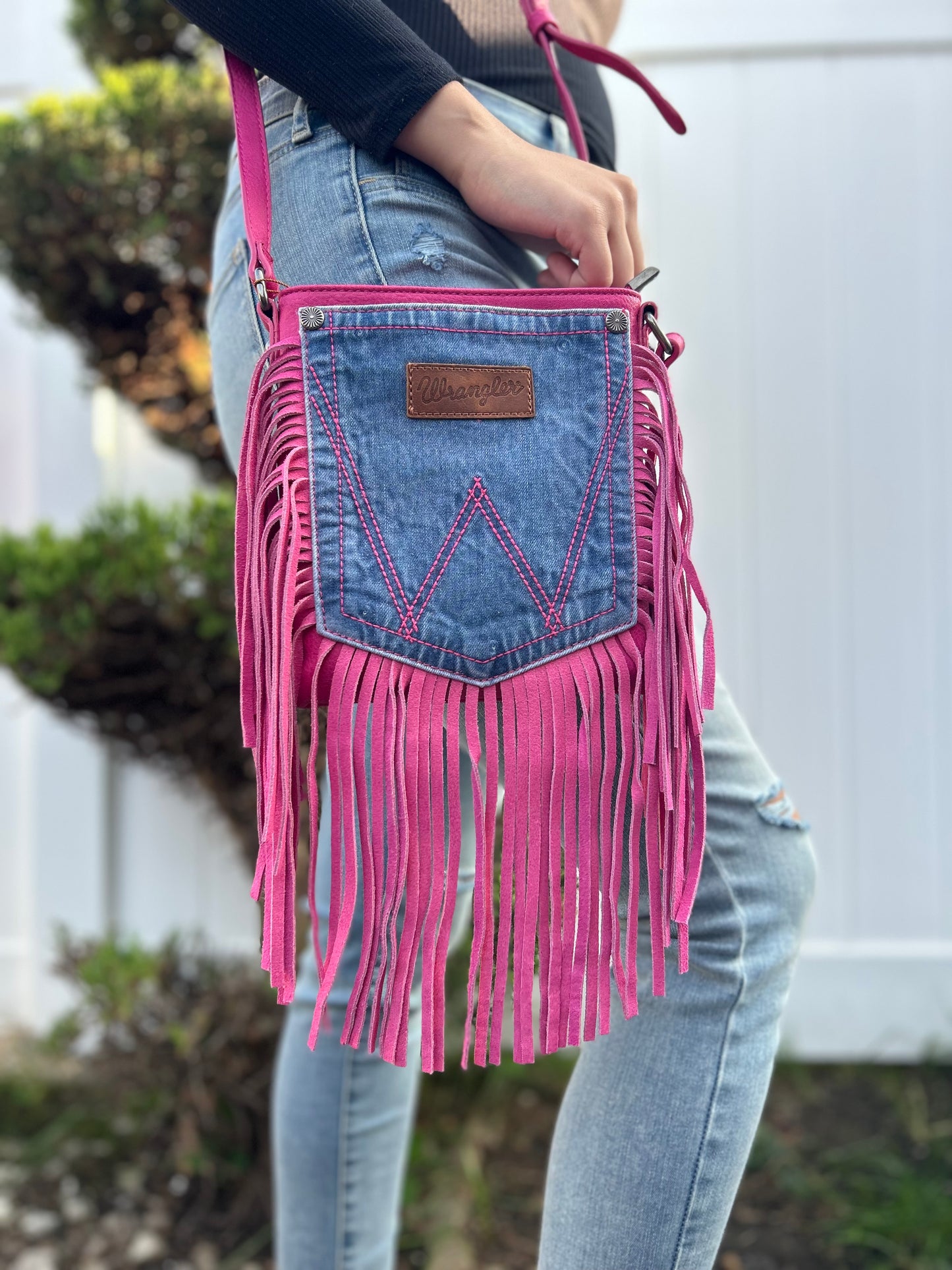 Wrangler Pink Denim Crossbody