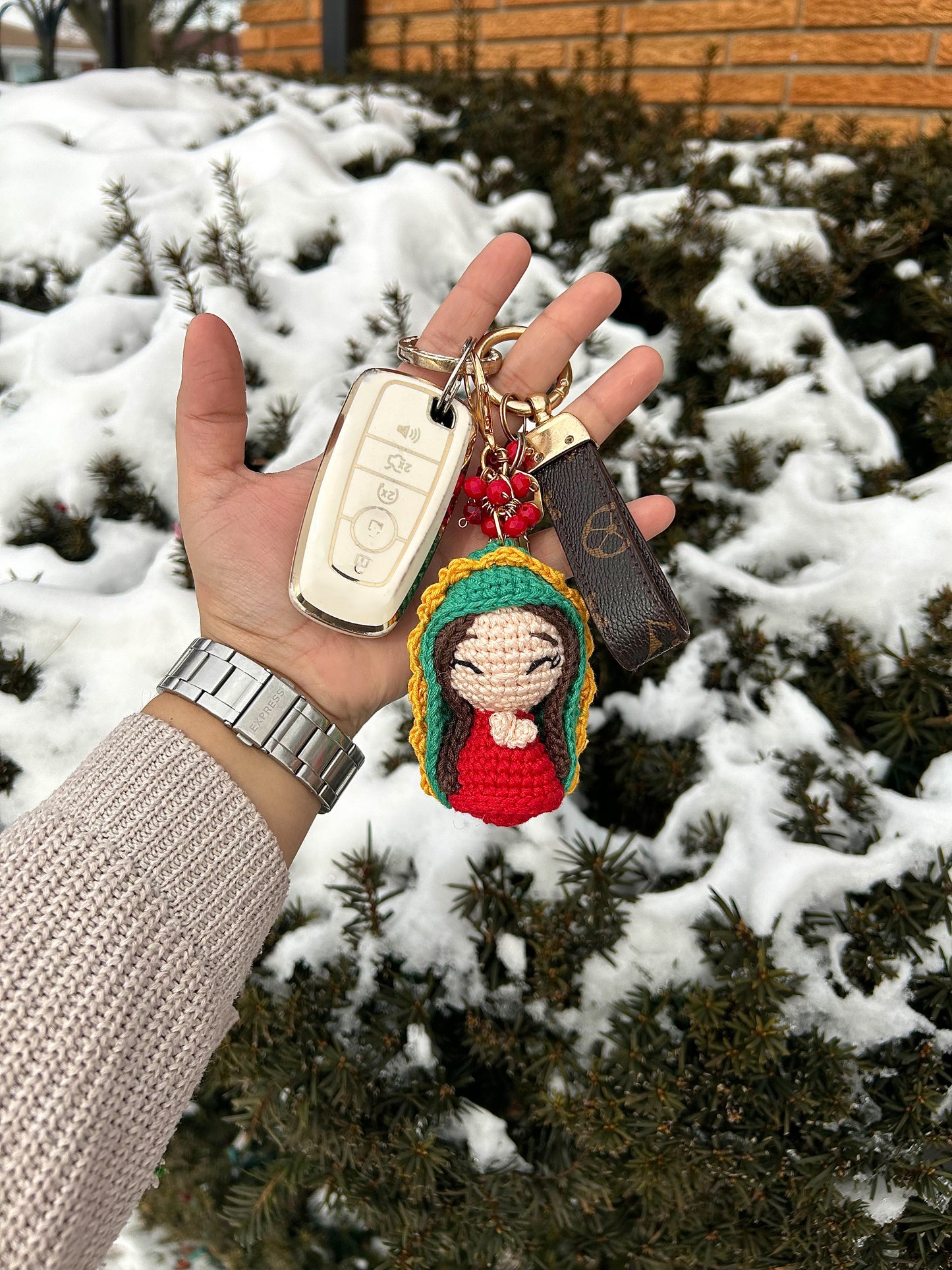 Virgencita Crochet Keychain