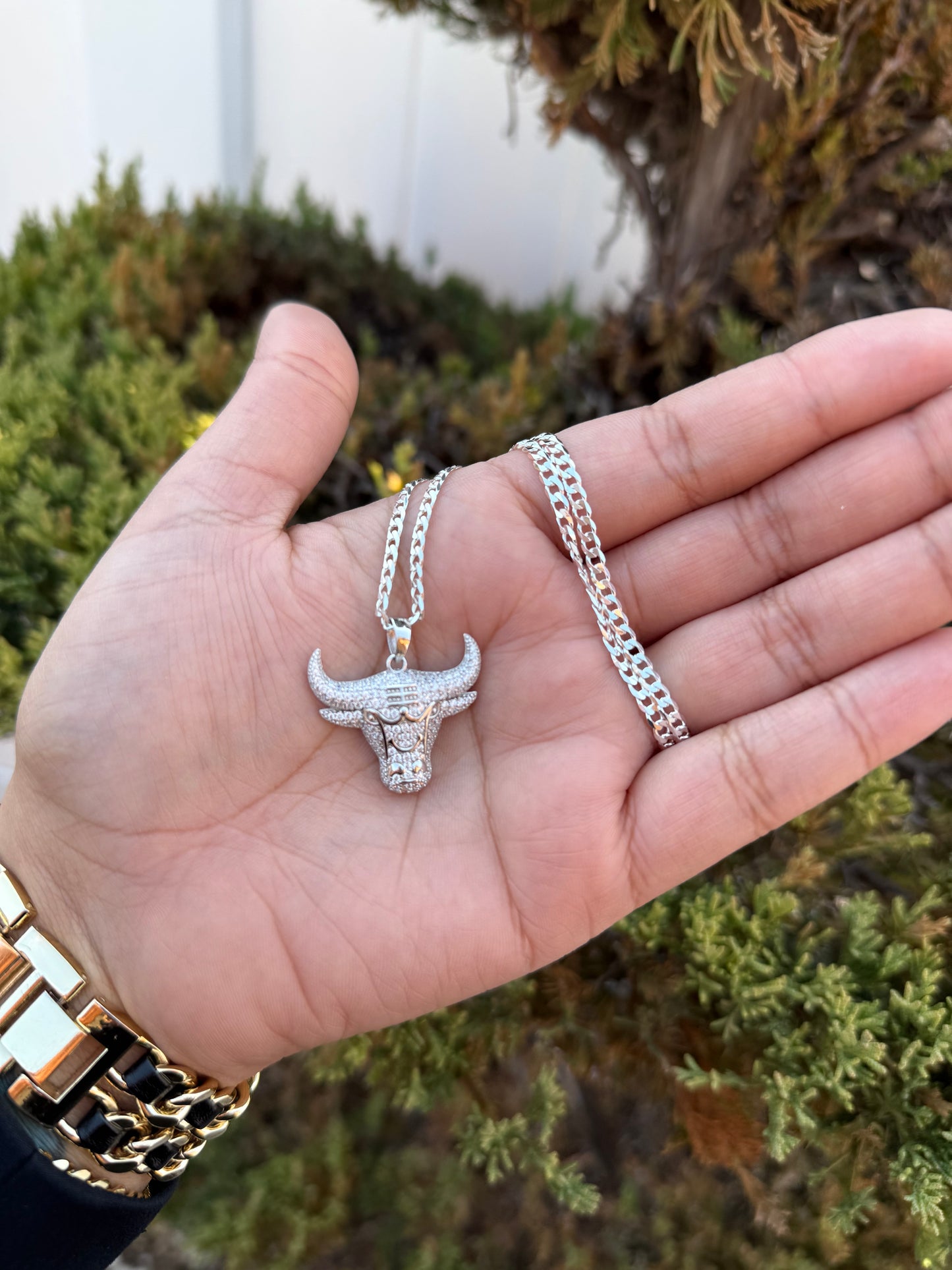 925 Silver Bull Necklace