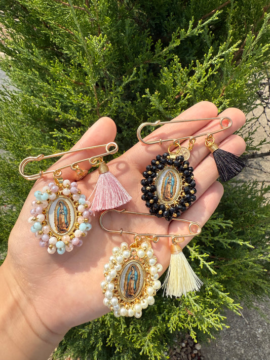 Virgen Tassel Protection Pins