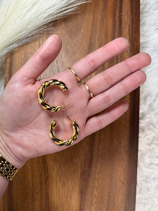 Gold Statement Hoops