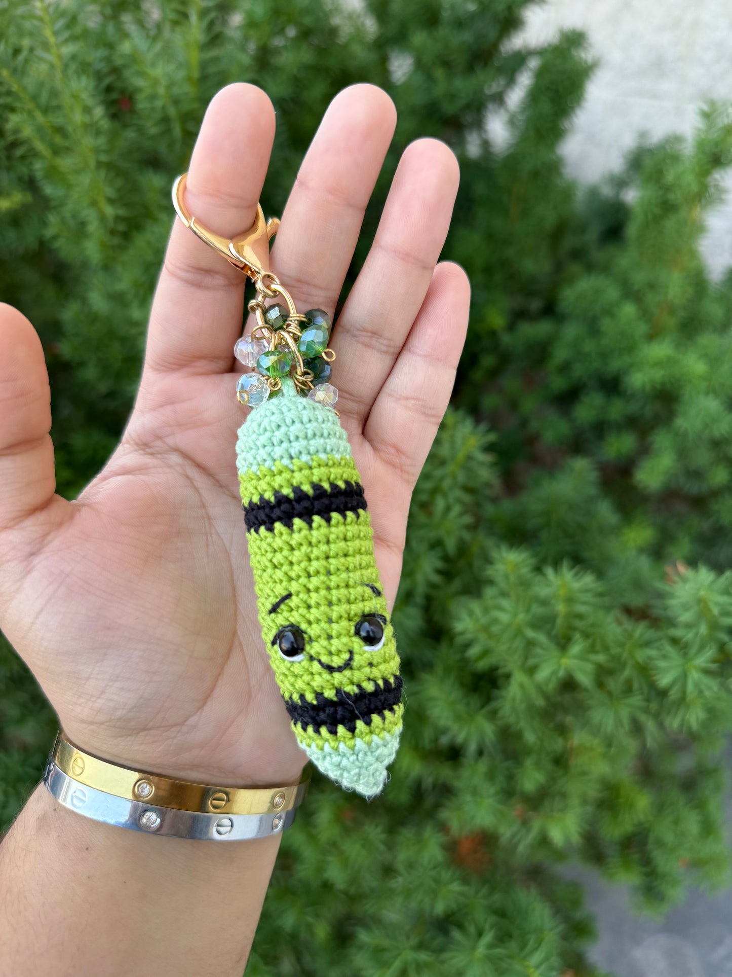 Crayon Crochet Keychain