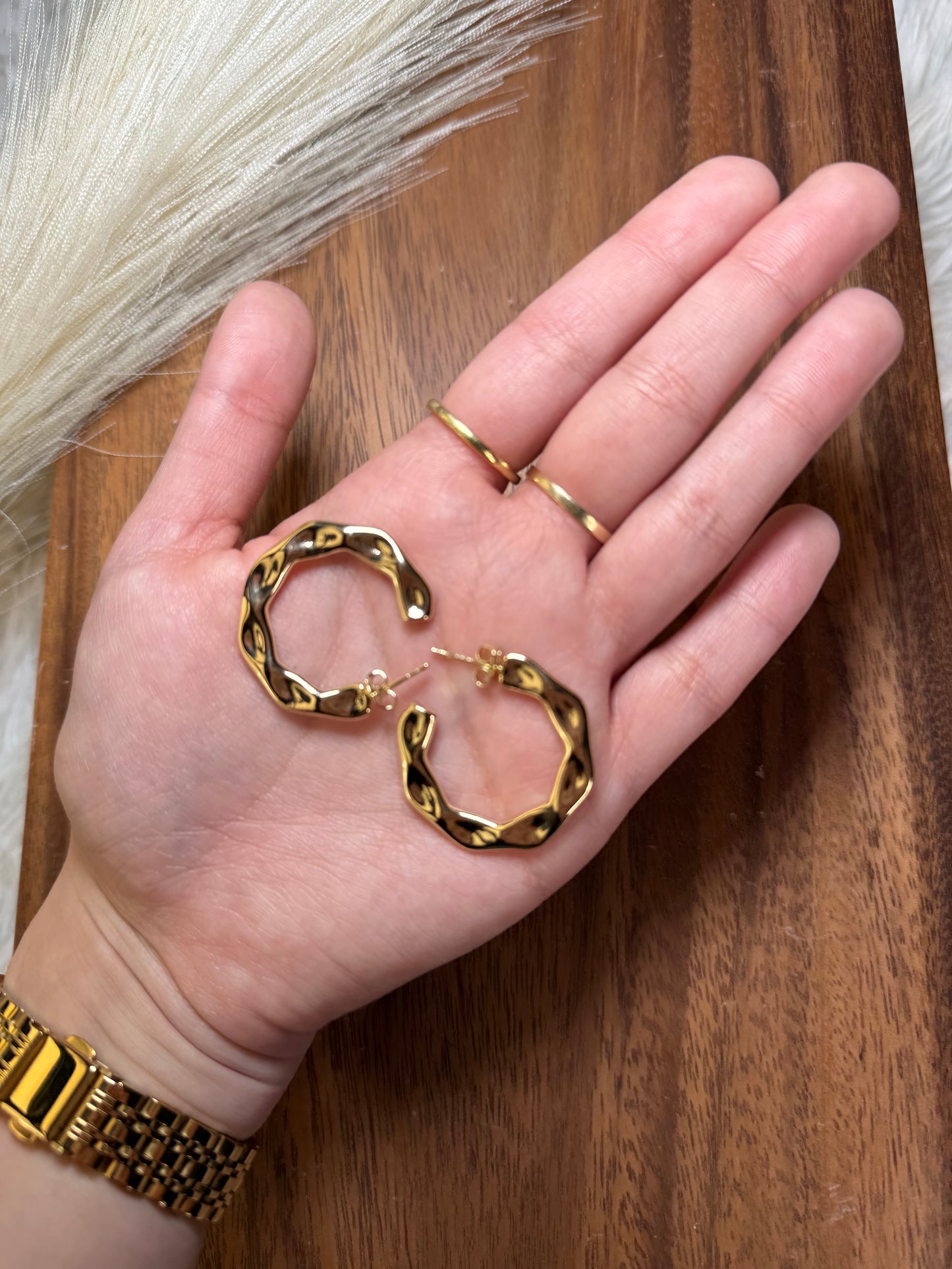 Gold Statement Hoops