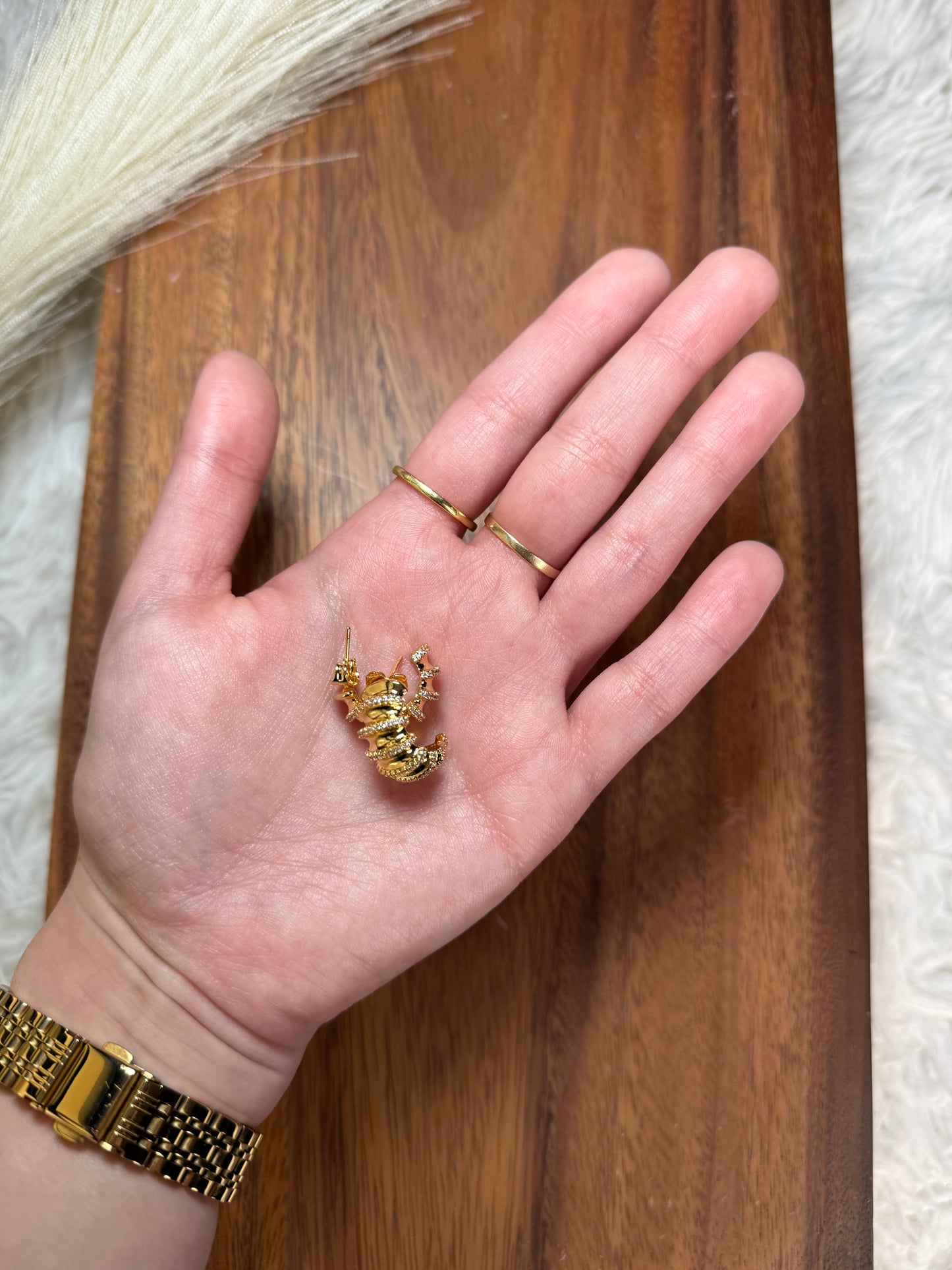 Gold Huggie Hoops