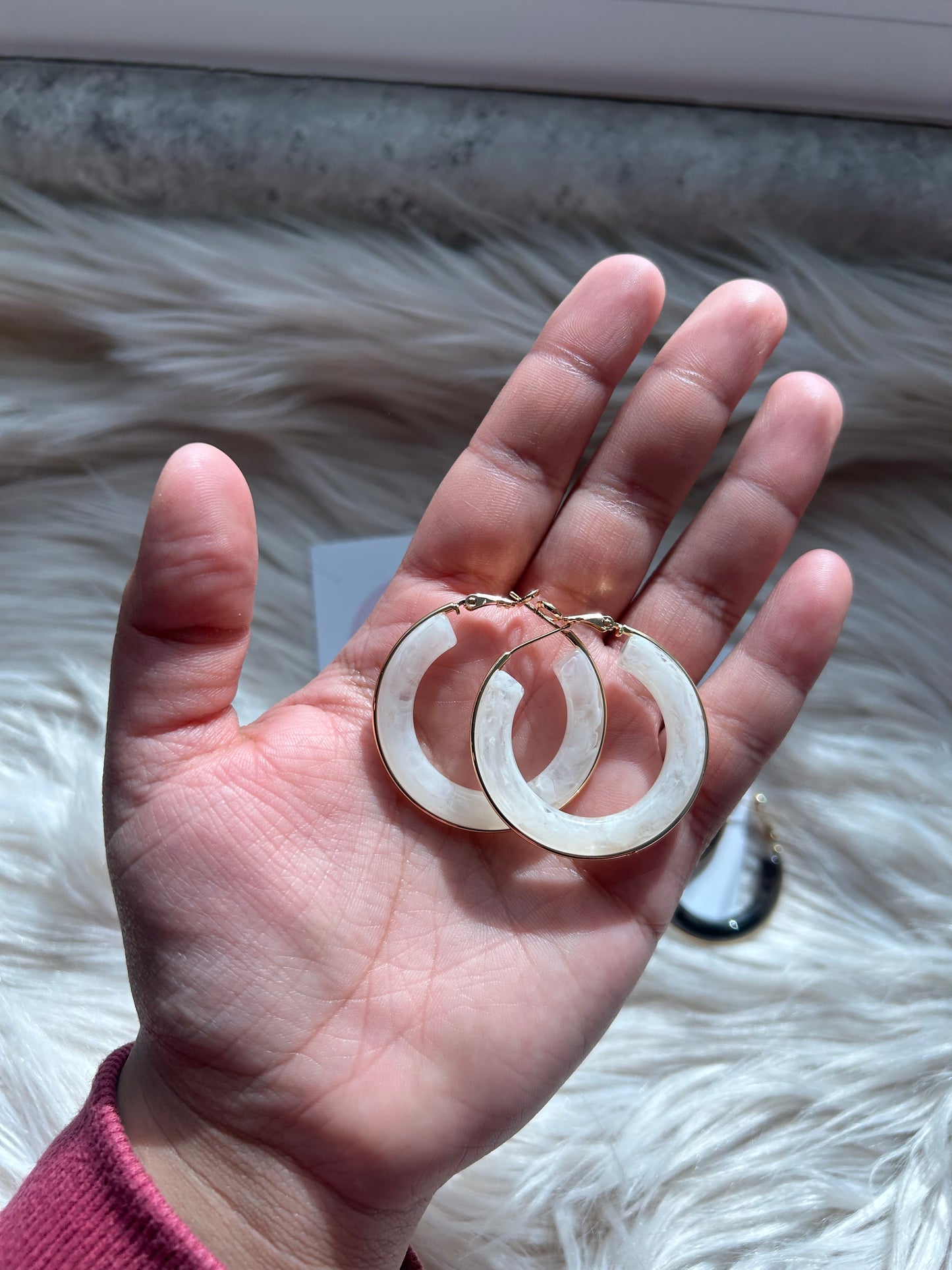 Marble Circle Hoops