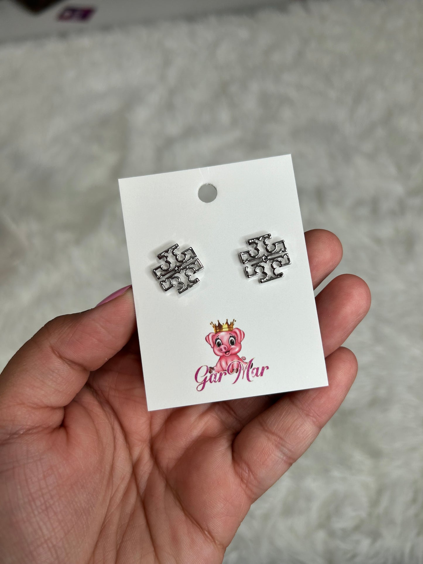 Silver T’s Earrings