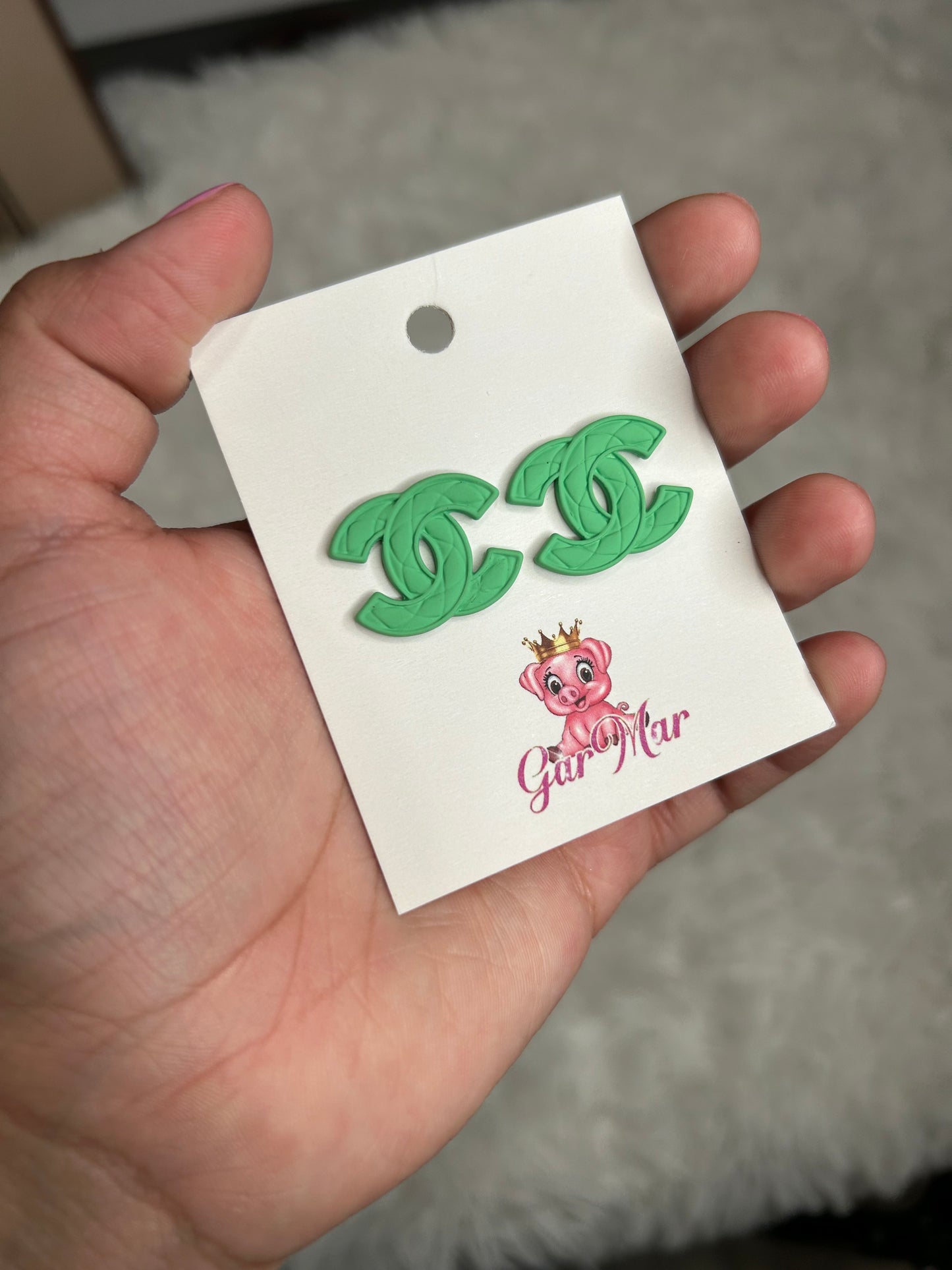 Green Cici Earrings