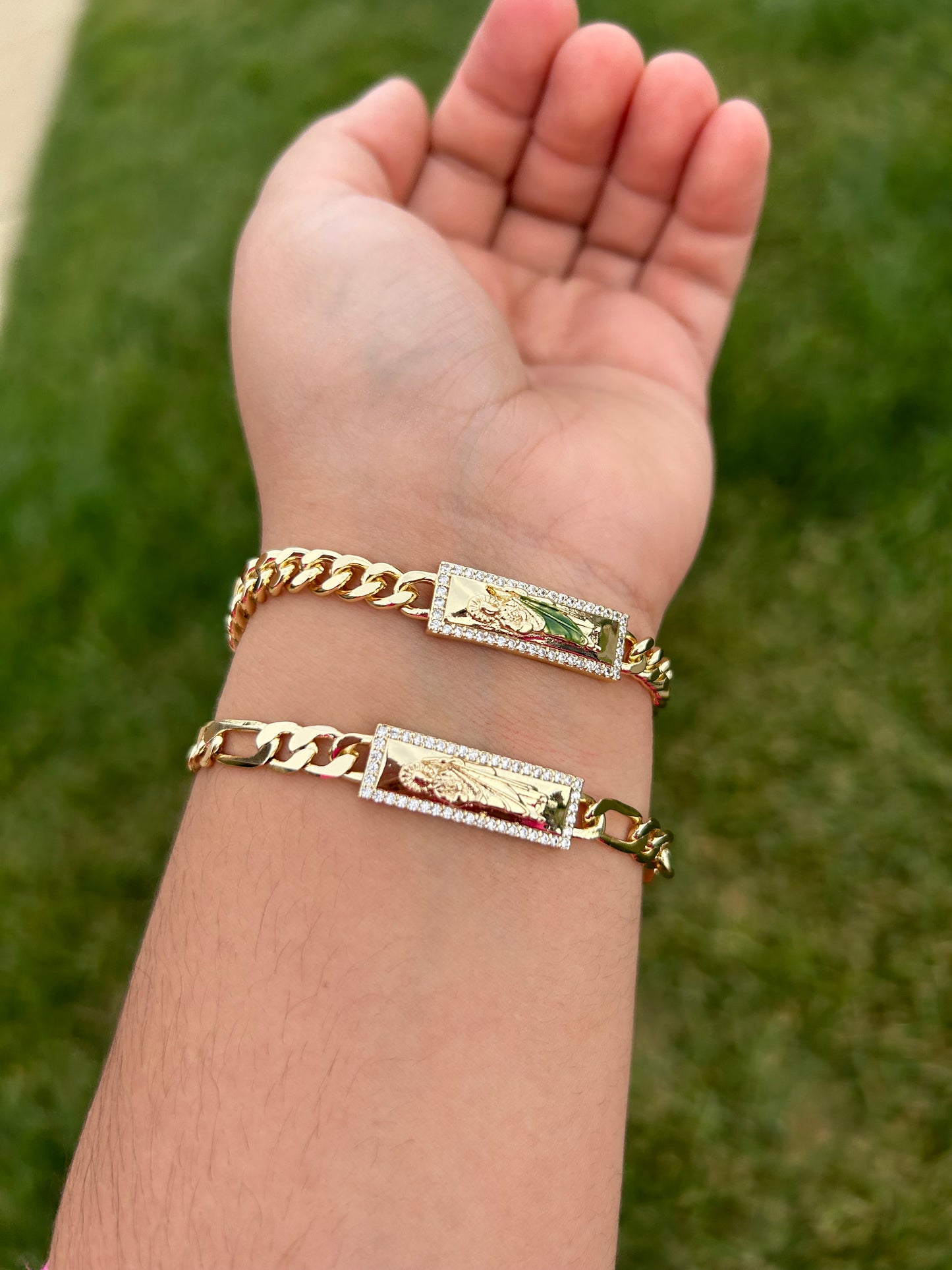 San Judas Gold Chain Bracelet