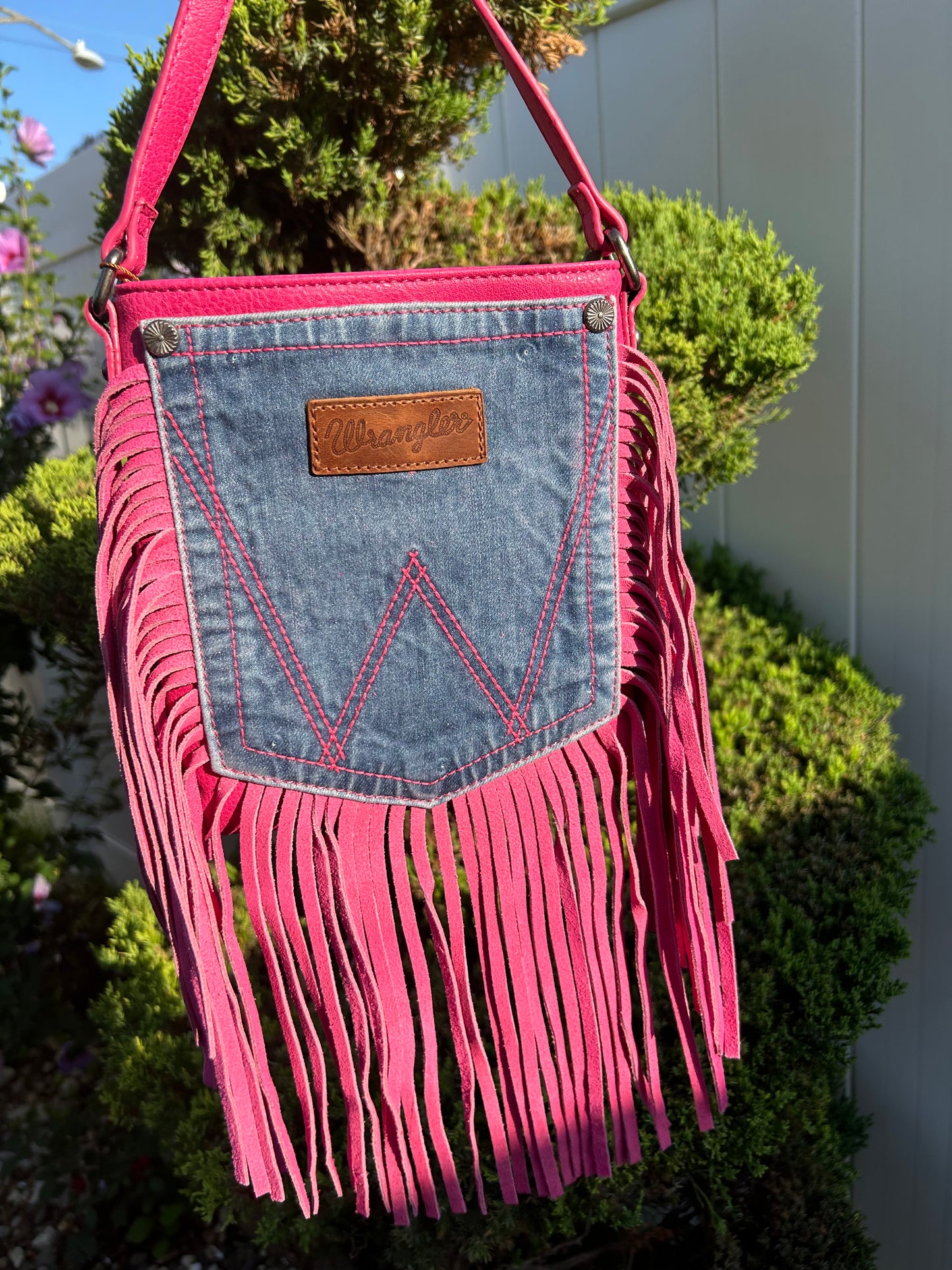 Wrangler Pink Denim Crossbody