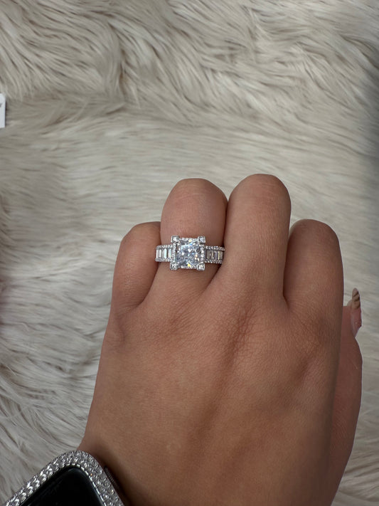 925 Silver Square Ring
