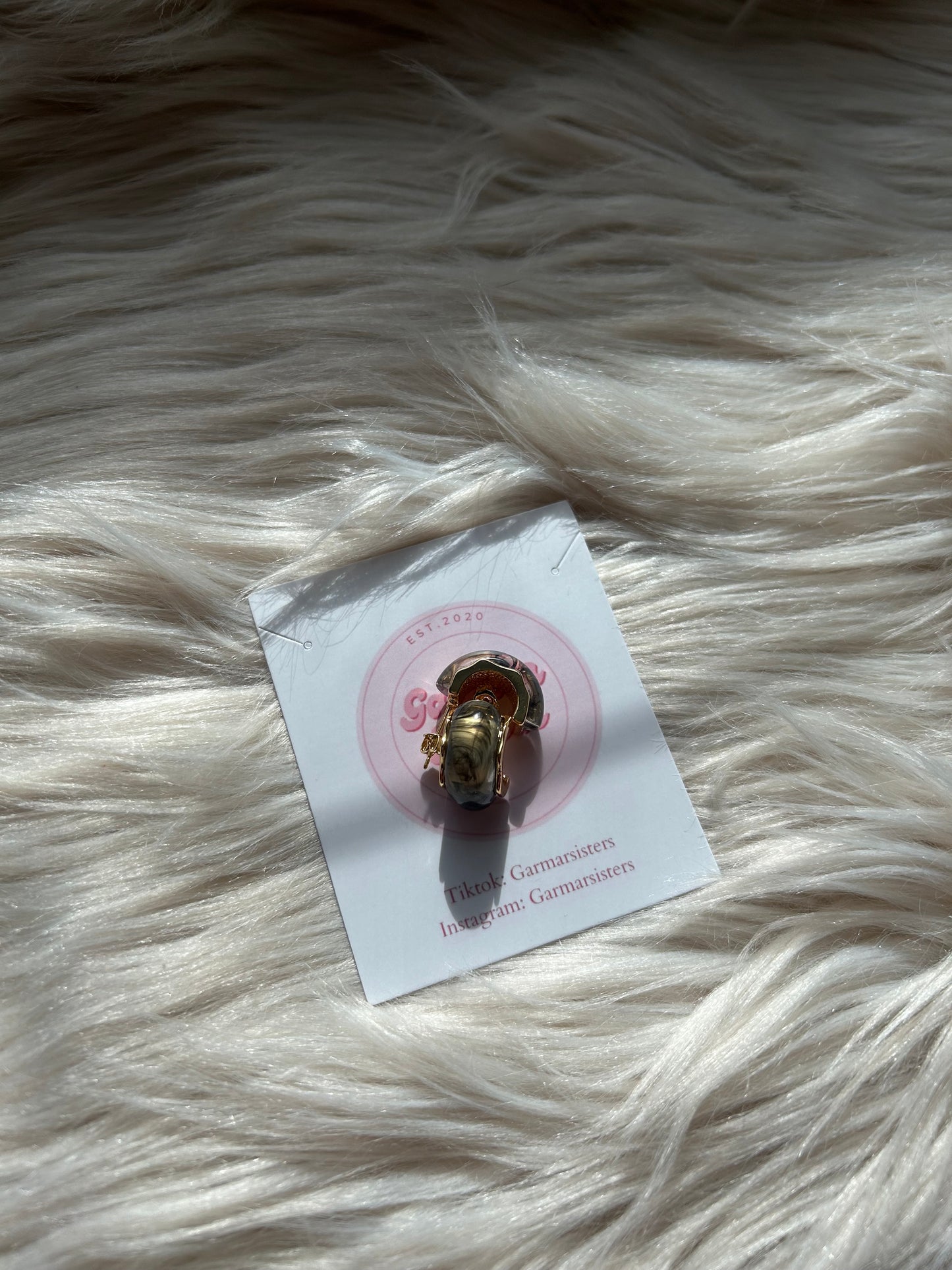 Marble Cuff Hoops (Small)
