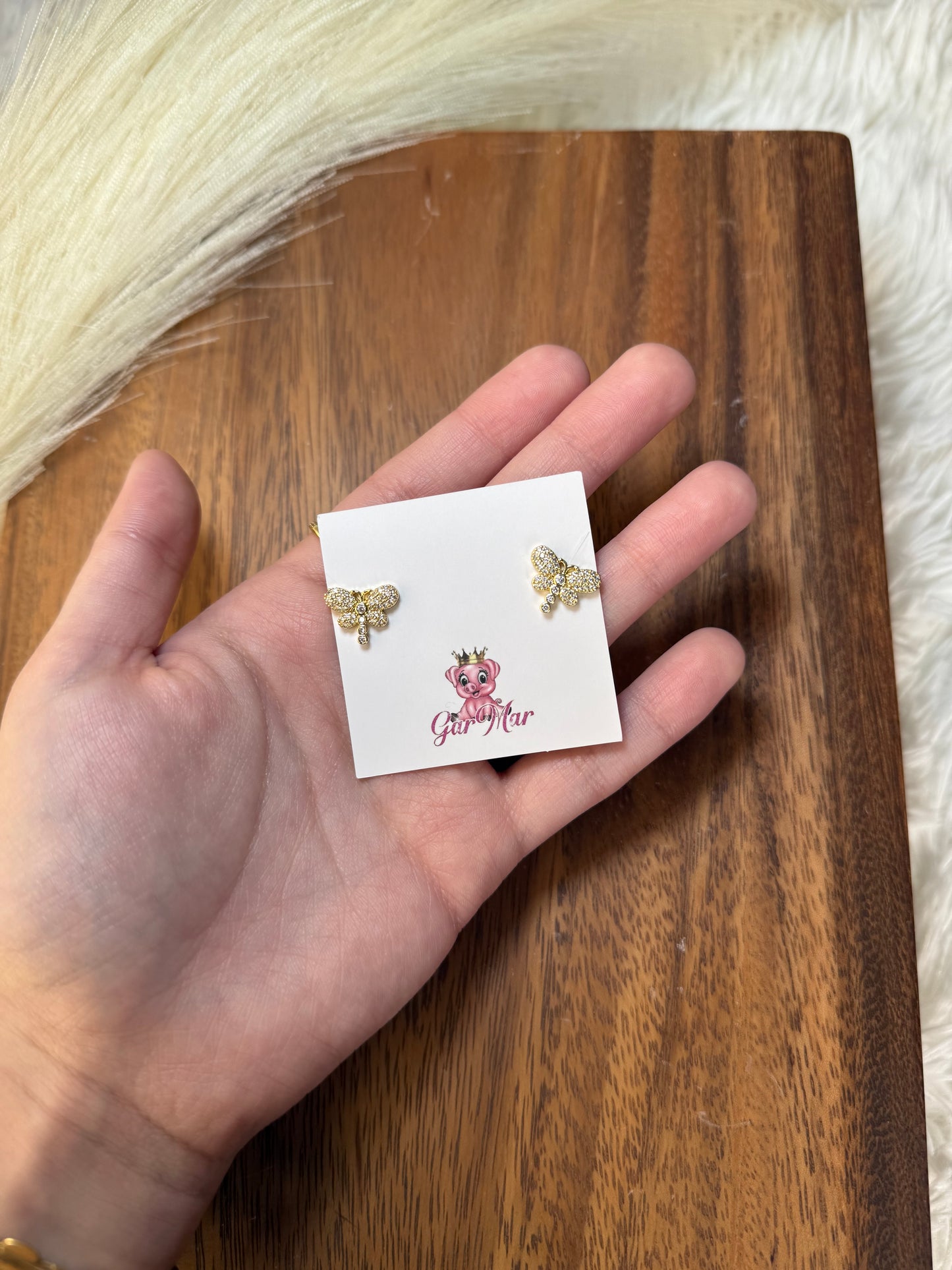 Gold Insect Earrings