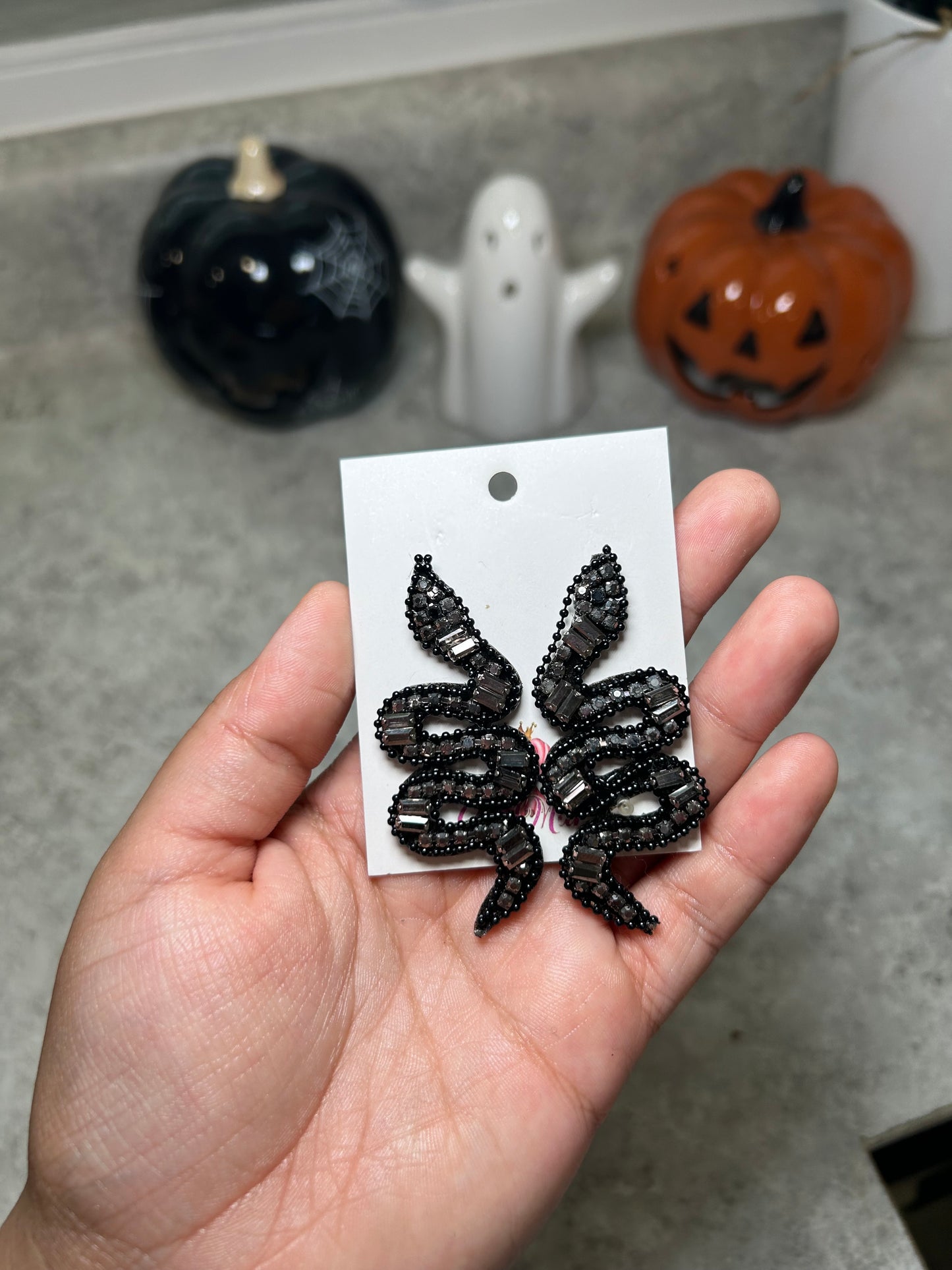 Black Snake Earrings