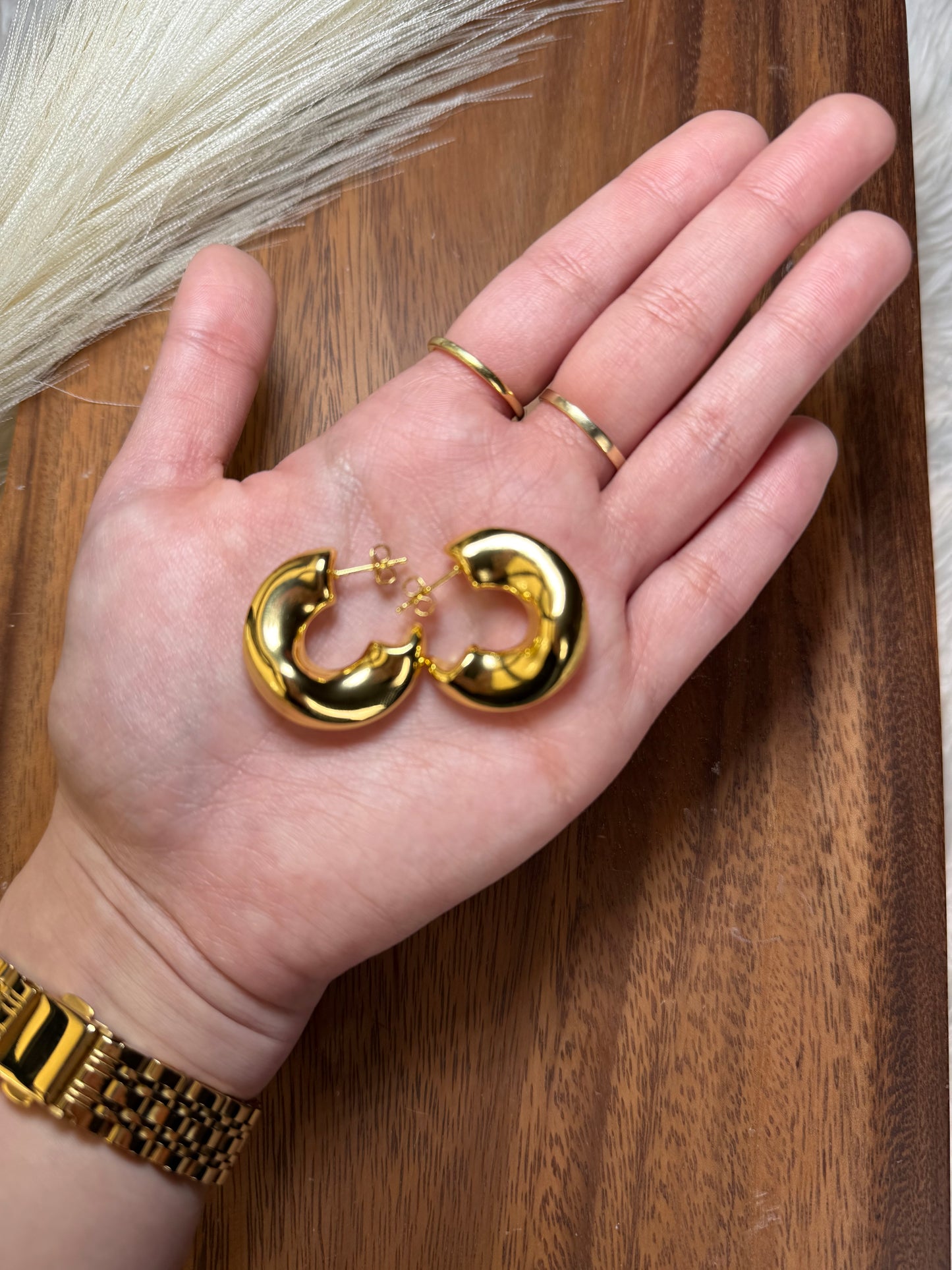 Gold Statement Hoops
