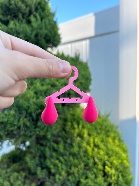 Pink Teardrop Stud
