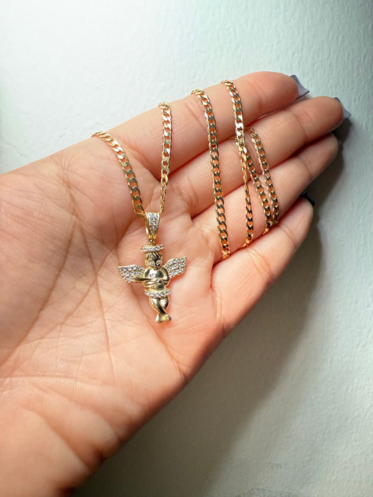 925 Silver Gold Angel