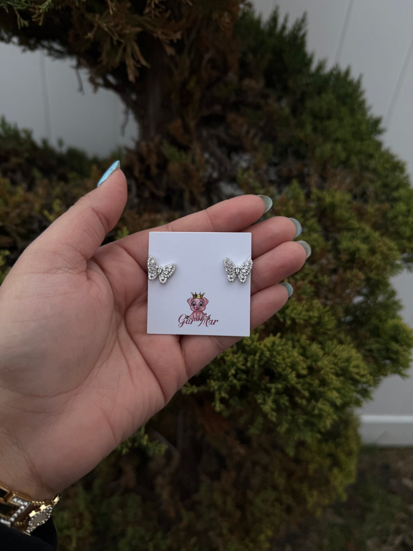925 Silver Butterfly Studs