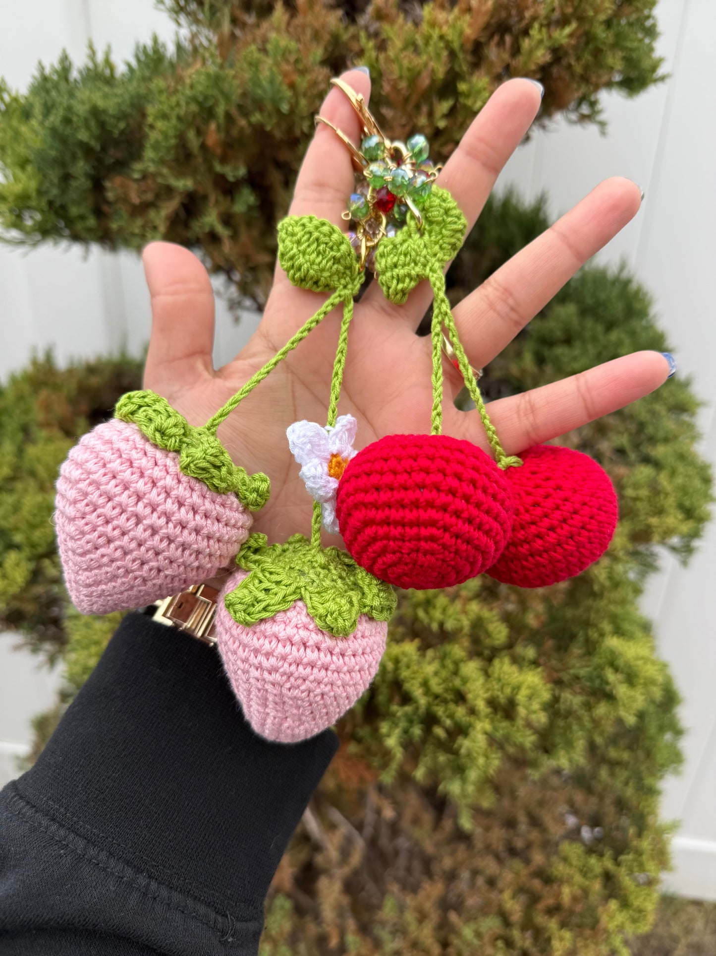 Crochet Fruit Keychains