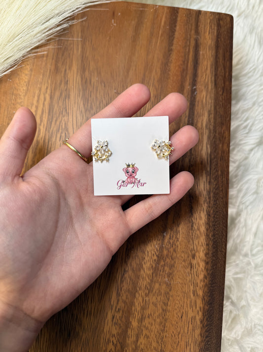 Gold Flower Studs