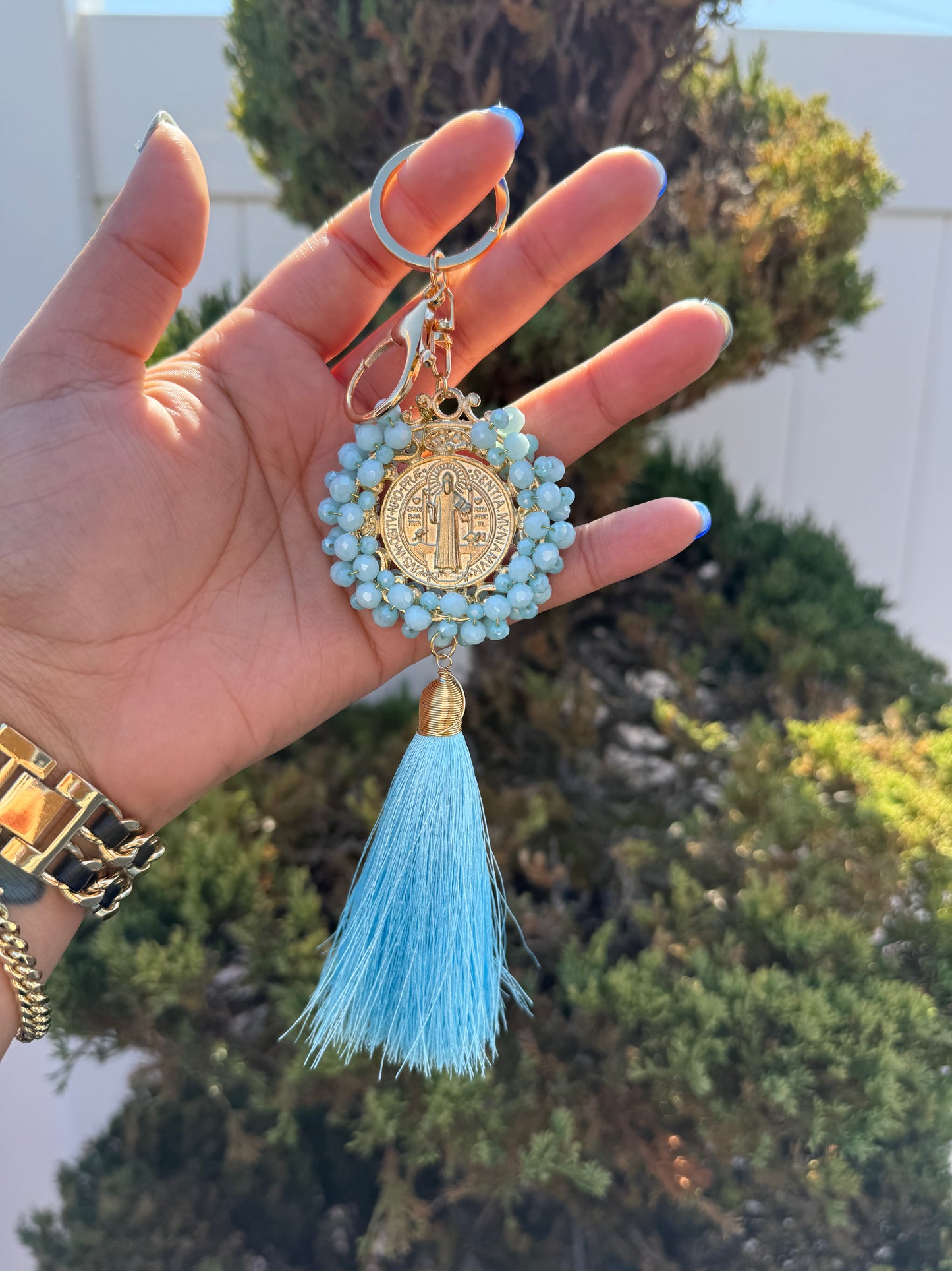 Saint Benedict Religious Keychain