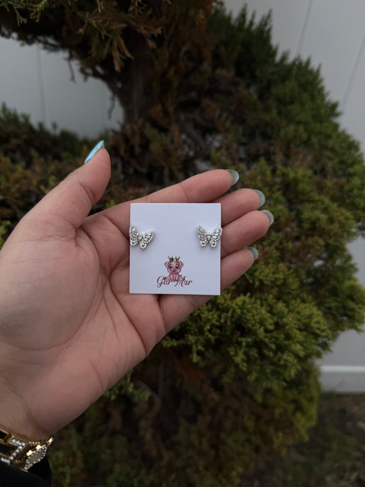 925 Silver Butterfly Studs