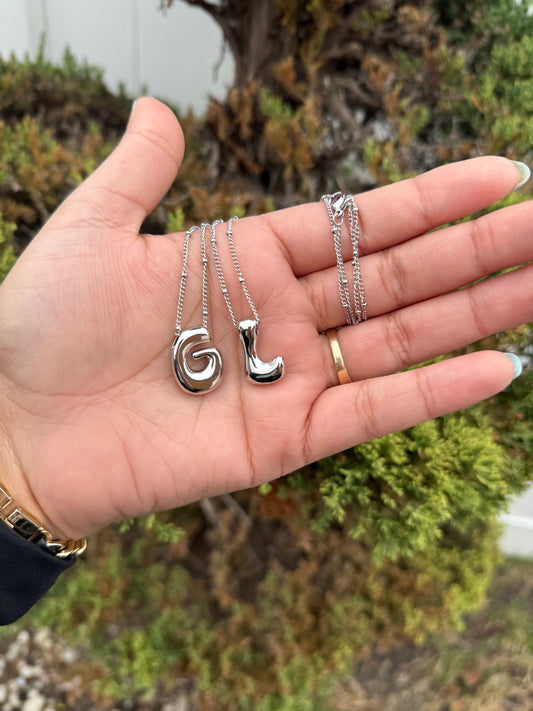 Silver Bubble Letters