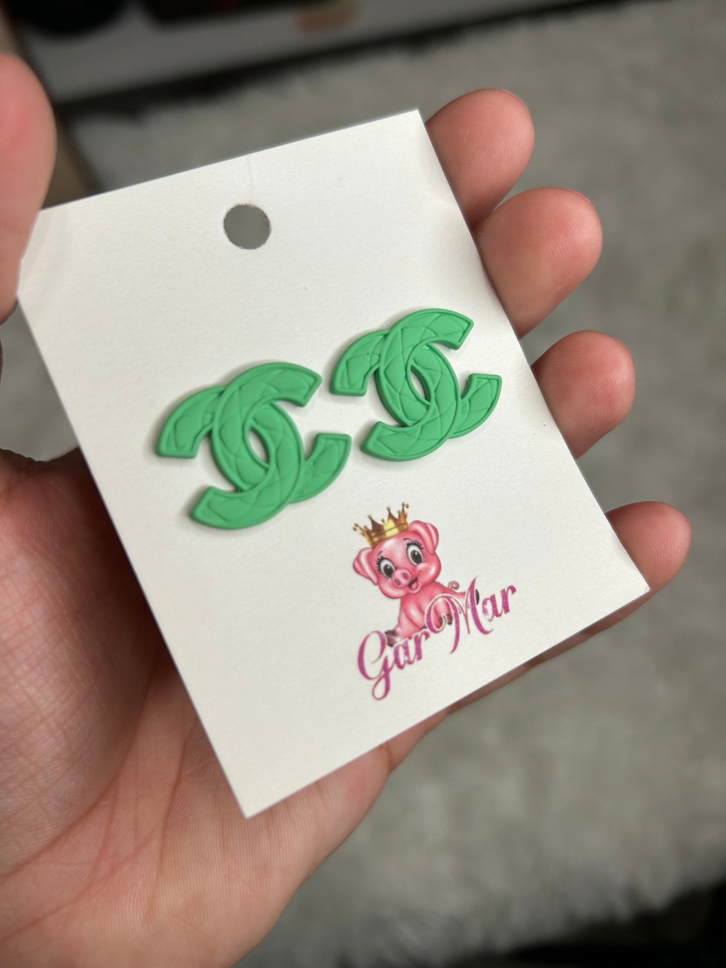 Green Cici Earrings