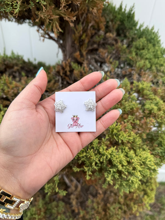 925 Silver Big Star Studs