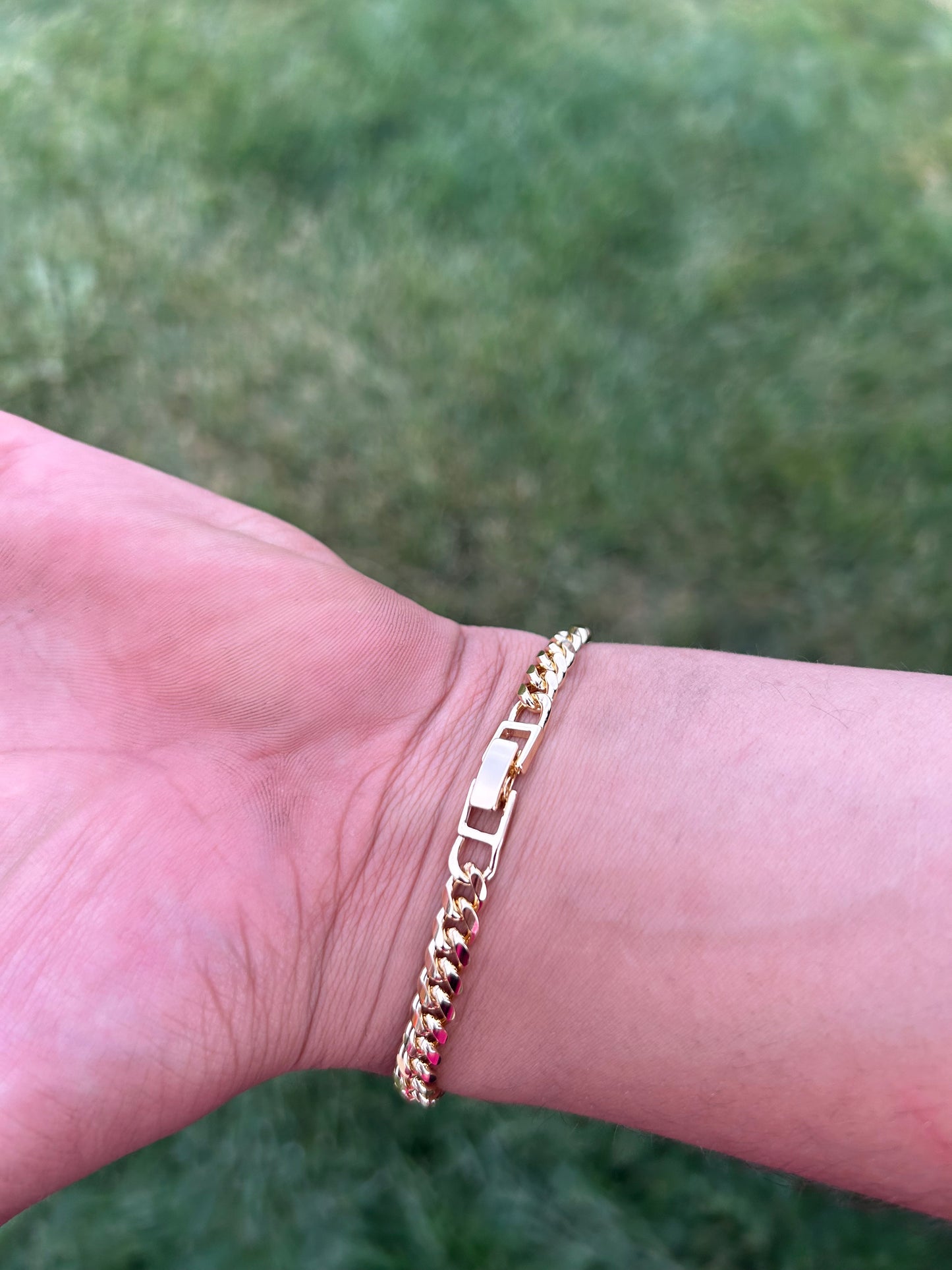 Gold San Judas Chain Link Bracelet