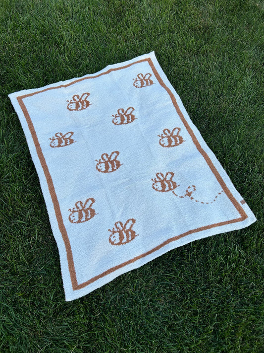 Double-Sided Baby Bee Blanket