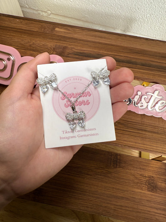 Bow Necklace & Earring Set