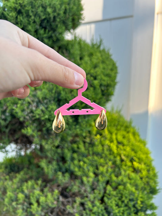 Small Teardrop Gold Stud