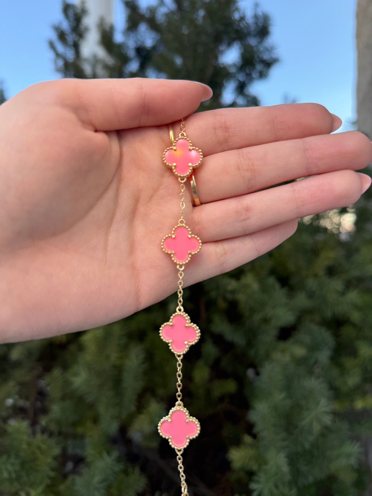 Multicolored Clover Bracelet