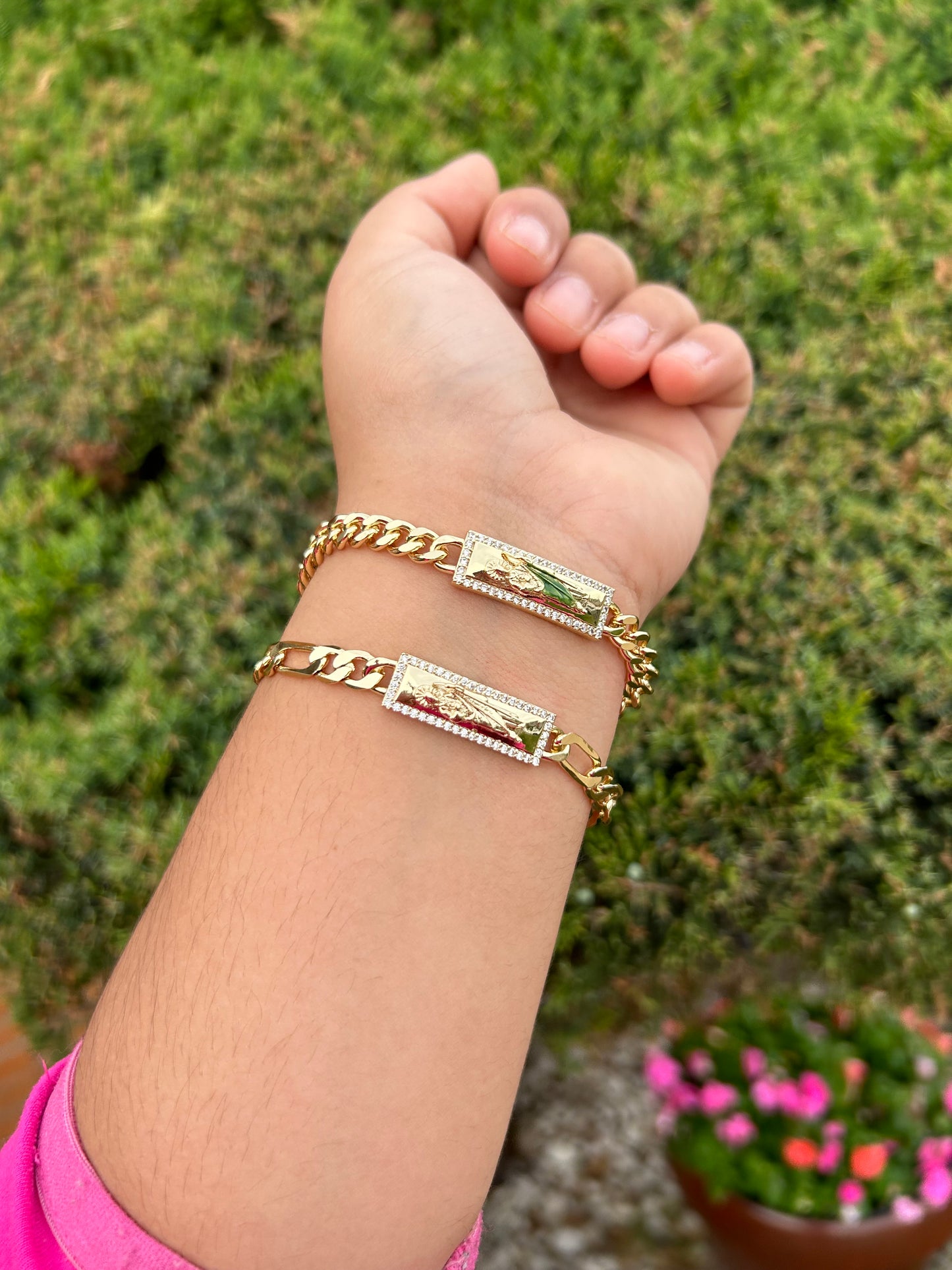 San Judas Gold Chain Bracelet