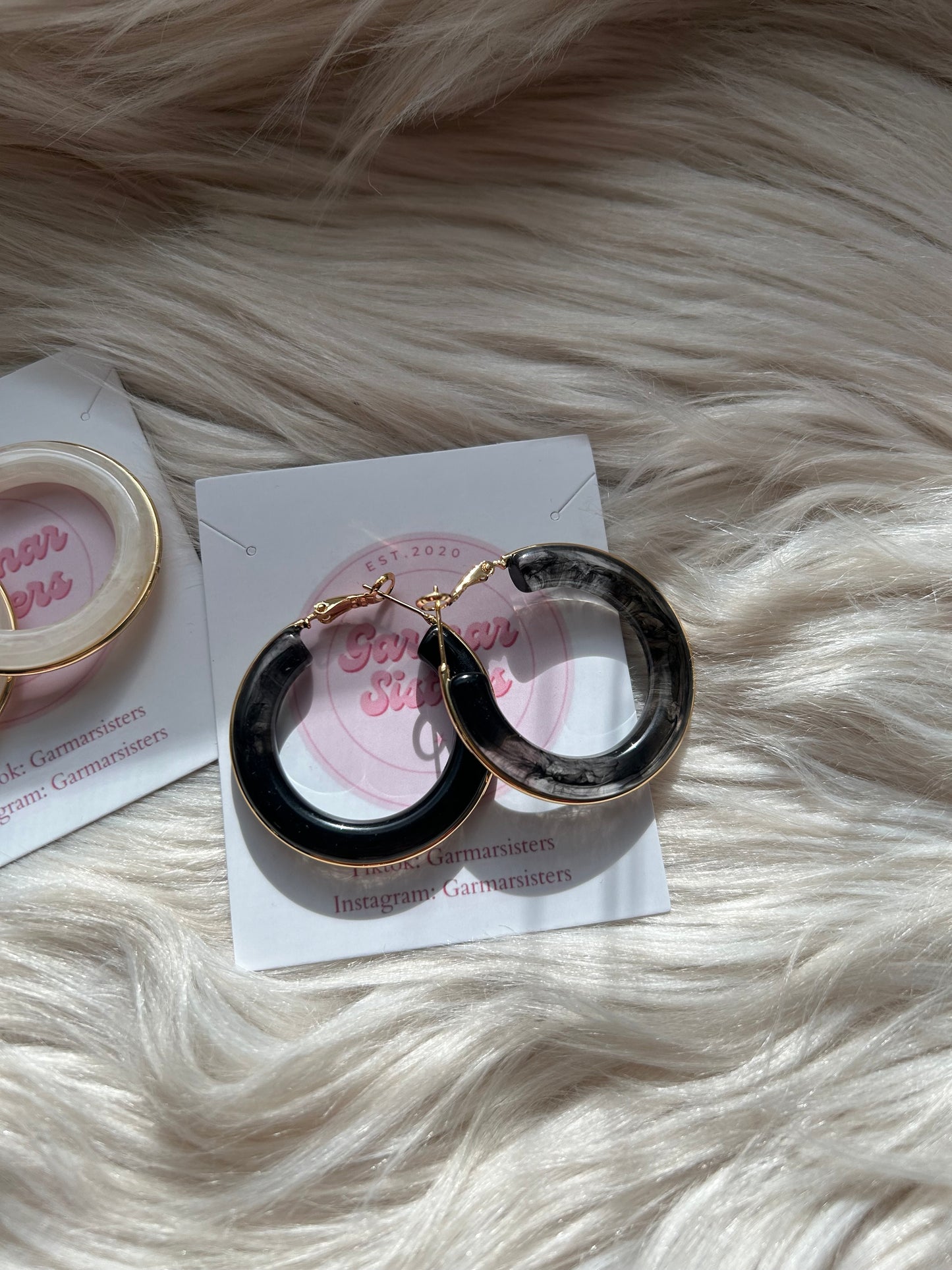 Marble Circle Hoops