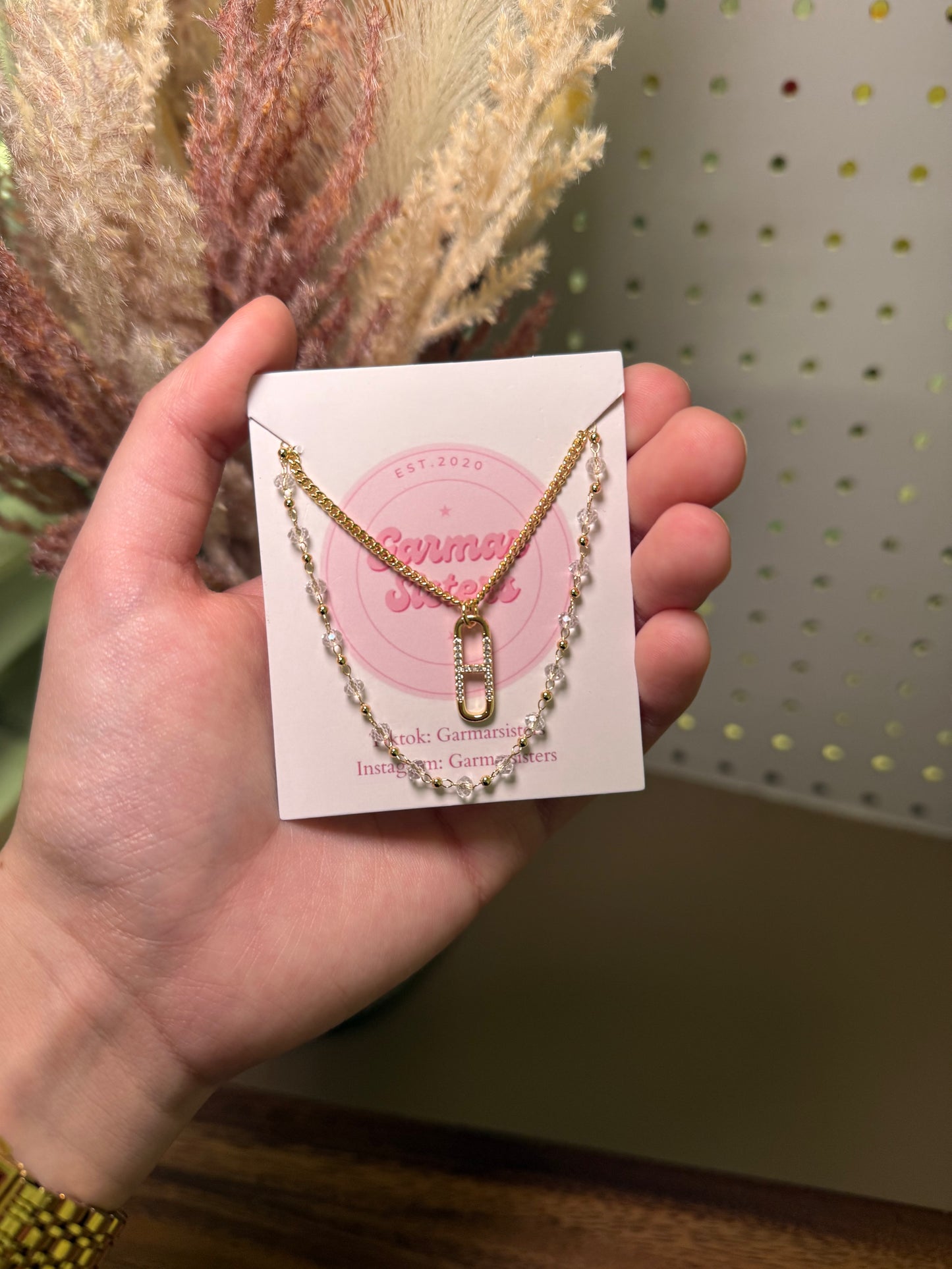 Layered Gold Lock Necklace